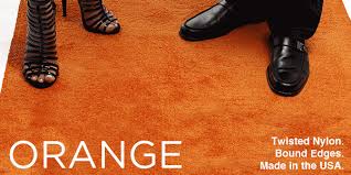 orange event carpet runner