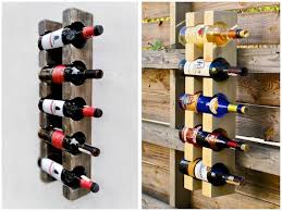 Solid Wood Hanging Wine Rack For 5