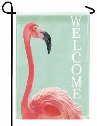 Flamingo Welcome Garden Flag I