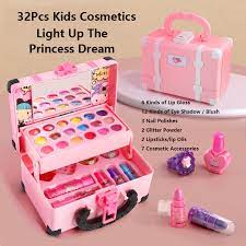 set with mirror retro beauty makeup box