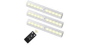 Gostar Under Cabinet Lighting 10leds Dimmable Remote Control Night Light Operates On 4 Aaa Batteries Not In Included Magnetic Tape Lights For Closet Cabinet 3 Pack Warm White 3000k Under Cabinet Lights Amazon Canada