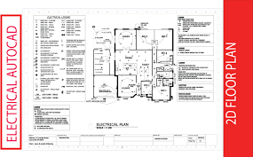 draw electrical autocad 2d floor plan
