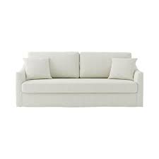 Wilfried 80 7 In Modern Slipcovered Sofa With Removable Seat And Back Cushions Ivory