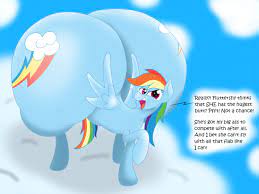 2445504 - questionable, artist:lukewarmluke, rainbow dash, pegasus, pony,  bragging, butt, female, huge butt, hyper, hyper butt, impossibly large butt,  large butt, plot, rainbutt dash, solo, the ass was fat - Derpibooru