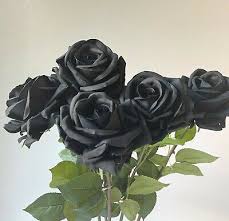 real touch rose stem latex roses black
