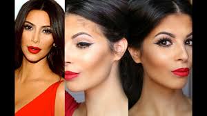 kim kardashian makeup tutorial red