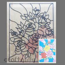 Ready To Glass Paint Stencil Flowers