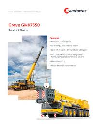 Grove Gmk7550 Manitowoc Cranes Pdf Catalogs Technical