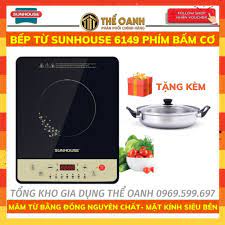 Bếp từ Sunhouse, bếp điện từ đơn nấu lẩu SH6149/6800 bền đẹp 7 chế độ nấu