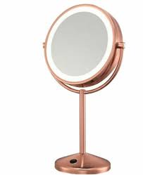lighted makeup mirror rose gold