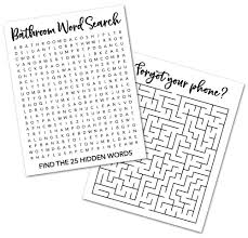Super cute vowel puzzles are fun, printable vowel activities to help students sort long and short vowel sounds in words. Bathroom Word Search And Maze Puzzles Free Printables