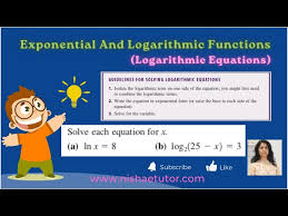 Logarithmic Equations Part 25