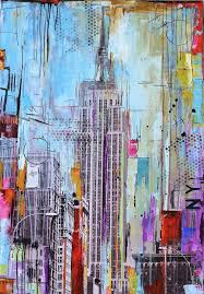Image result for abstract paintings of new york city
