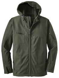 Port Authority Textured Hooded Soft Shell Jacket Mens