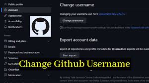 how to change github account username