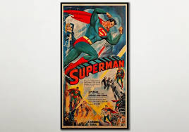 Superman Poster Wooden Wall Art Wall