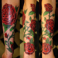 meaning of rose tattoo black blue
