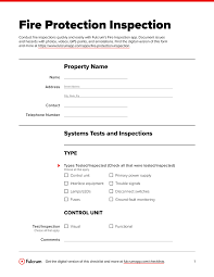fire protection inspection checklist