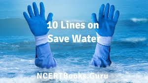 10 lines on save water for students and
