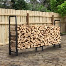 kingso 8ft firewood rack outdoor heavy