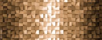 Natural Color Wood Block Wall Cubic