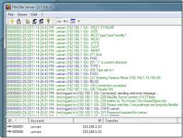 yze filezilla server logs and usage
