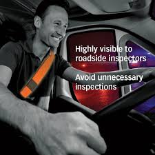 Reflective Seat Belt Cover Orange 2