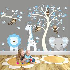 Jungle Animal Nursery Wall Art Stickers