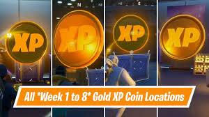 They're often the best way to grind through. All Week 1 To Week 8 Gold Legendary Xp Coin Locations In Fortnite Chapter 2 Season 2 Youtube