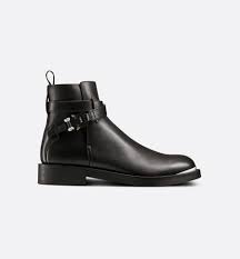 dior evidence ankle boot black smooth