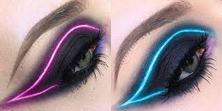 neon light makeup trend