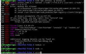 install socket io due to node version