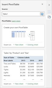 a pivottable to yze worksheet data