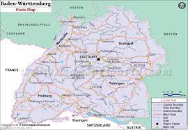 Los controles a la derecha animan el mapa. Baden Wurttemberg Map
