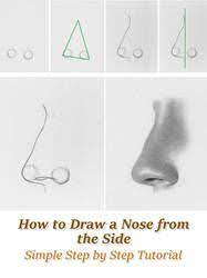 We will learn how to draw a step by step guide to draw a nose side view. How To Draw A Nose From The Side Tutorial By Rapidfireart Nose Drawing Pencil Art Drawings Drawings
