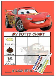 Toilet Reward Chart Star Stickers Disneys Cars Toilet