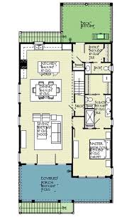 Coastal Home Plan With Bunk Room And