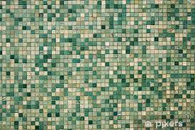 Wall Mural Small Green Mosaic Tiles