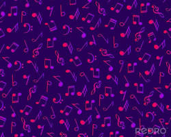 Image of Abstract music wallpaper with color gradients and musical symbols