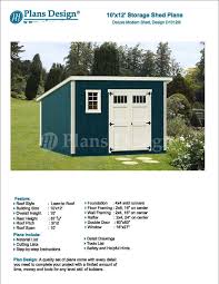 Modern Roof Style Shed Plans