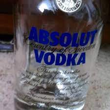 absolut vodka and nutrition facts