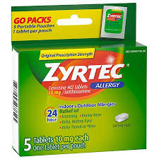 zyrtec 24 hour allergy relief tablets
