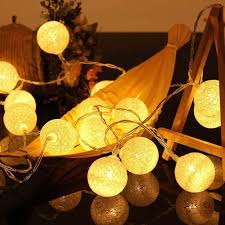 Details About 20 Led Colorful Fairy String Lights Cotton Ball Xmas Wedding Party Decor Lamp Sm