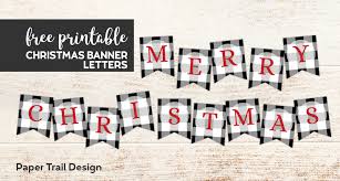 plaid christmas banner letters