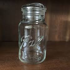 Vintage Ball Quart Jar With Glass Lids