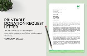 printable donation request letter in