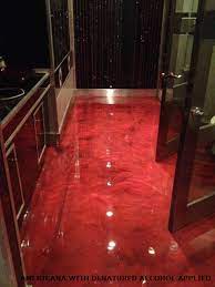 one of a kind metallic epoxy flooring