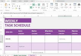 Weekly Task List Template For Excel Online