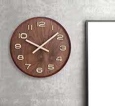 Light Brown Round Wall Clock