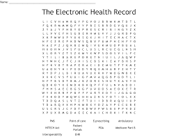 The Electronic Health Record Word Search Wordmint